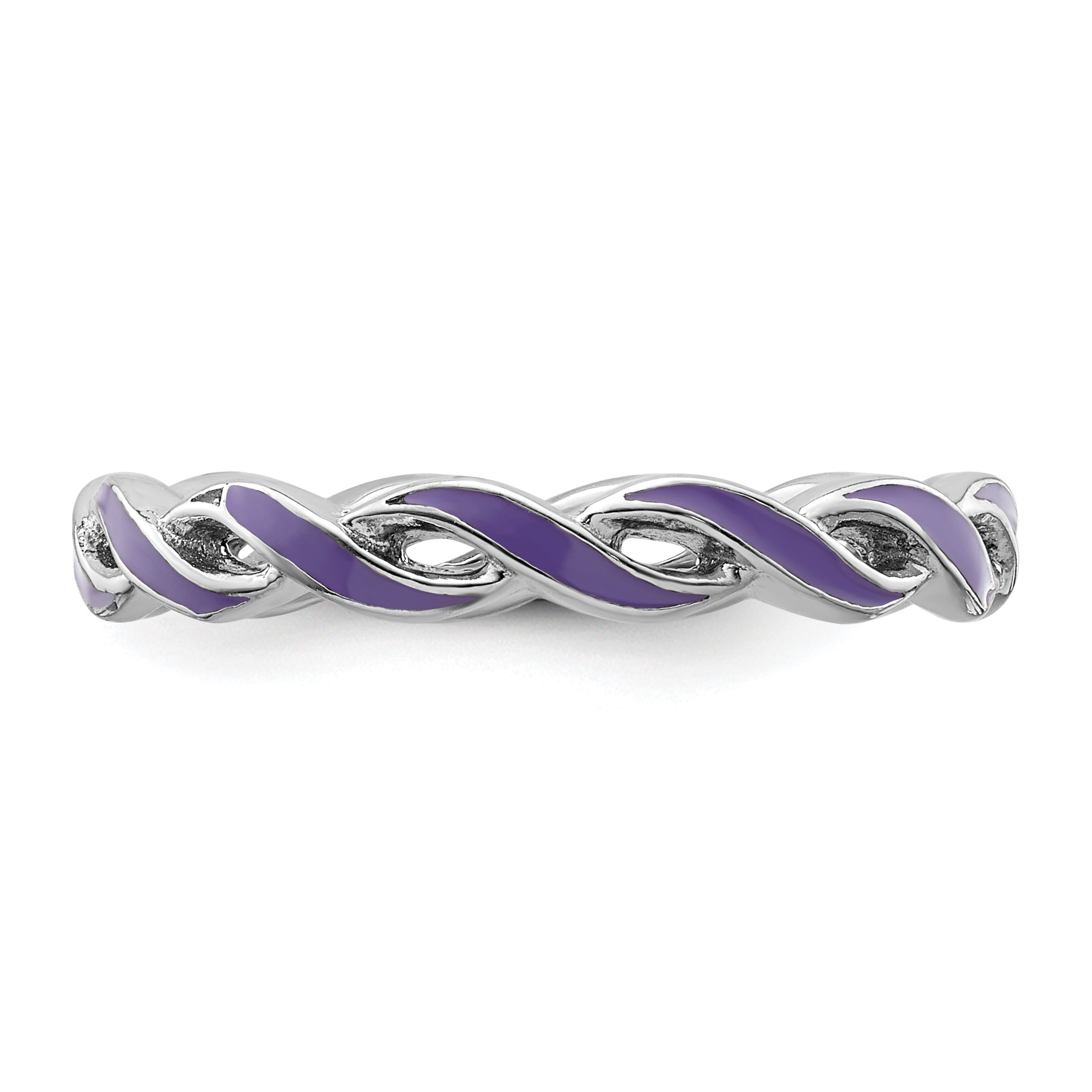 Sterlingsilber Stapelbar Expressions Lila Emaille Ring