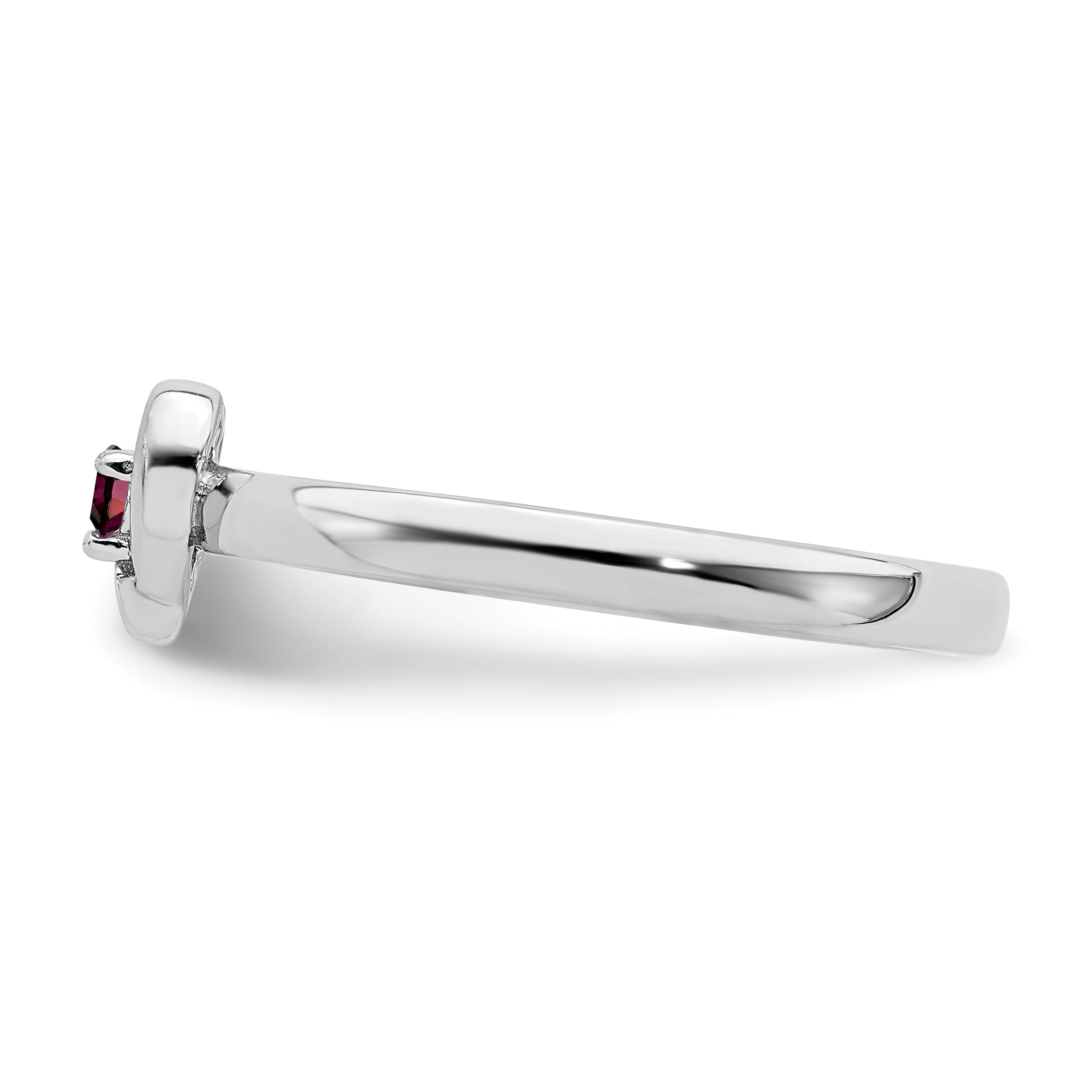 Sterlingsilber Stapelbar Expressions Erzeugt Rubin Herz Ring