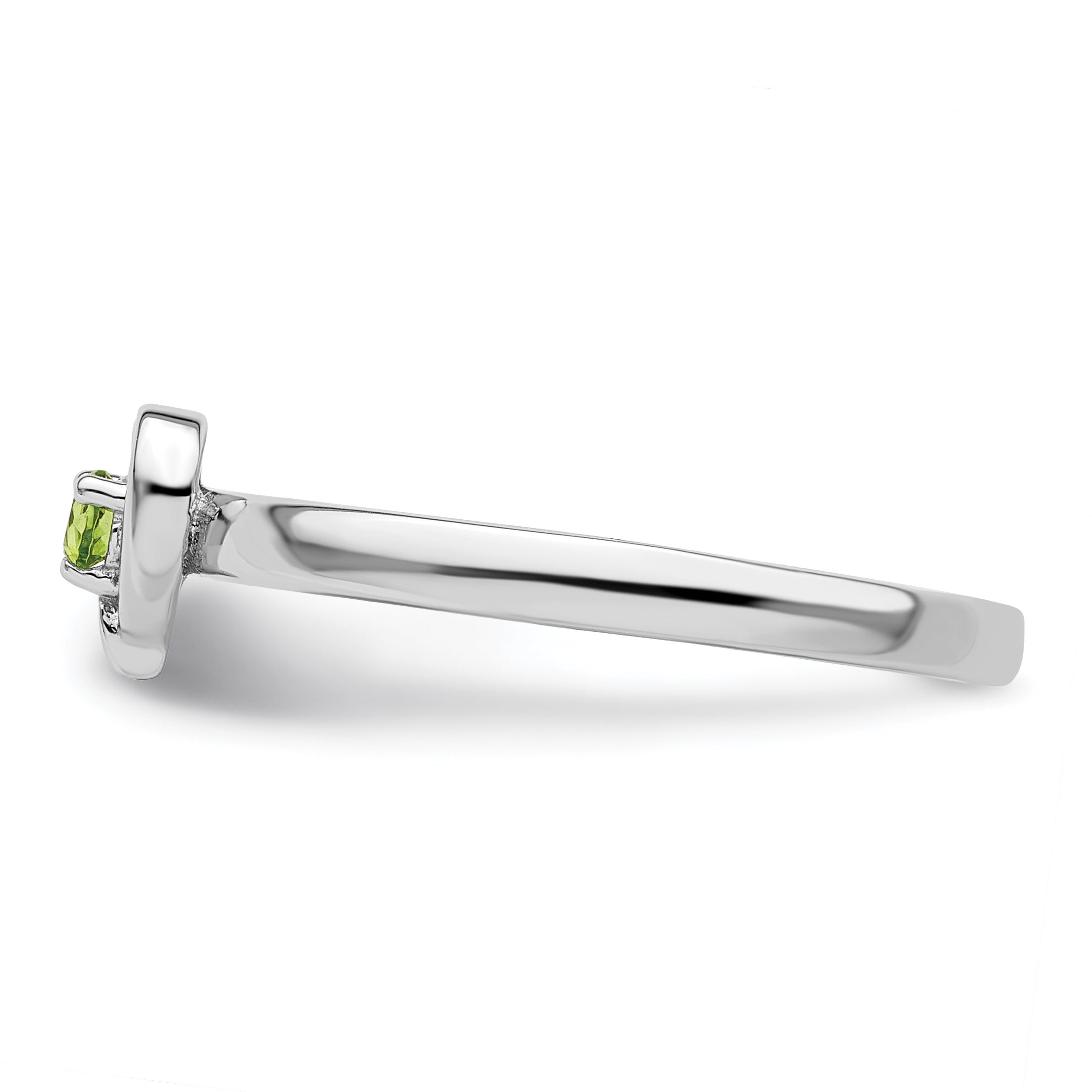 Sterlingsilber Stapelbar Expressions Peridot Herz Ring