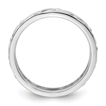 Sterlingsilber Stapelbar Expressions Carved Ring