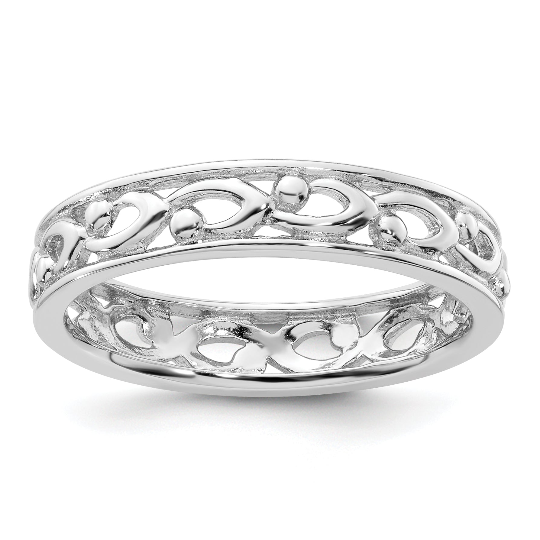 Sterlingsilber Stapelbar Expressions Carved Ring