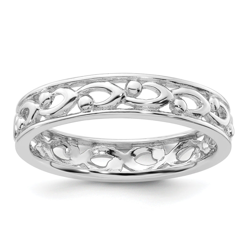 Sterlingsilber Stapelbar Expressions Carved Ring