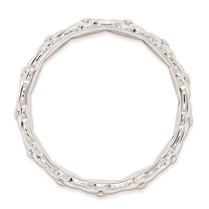 Sterlingsilber Stapelbar Expressions Carved Ring (size 5 Nur)