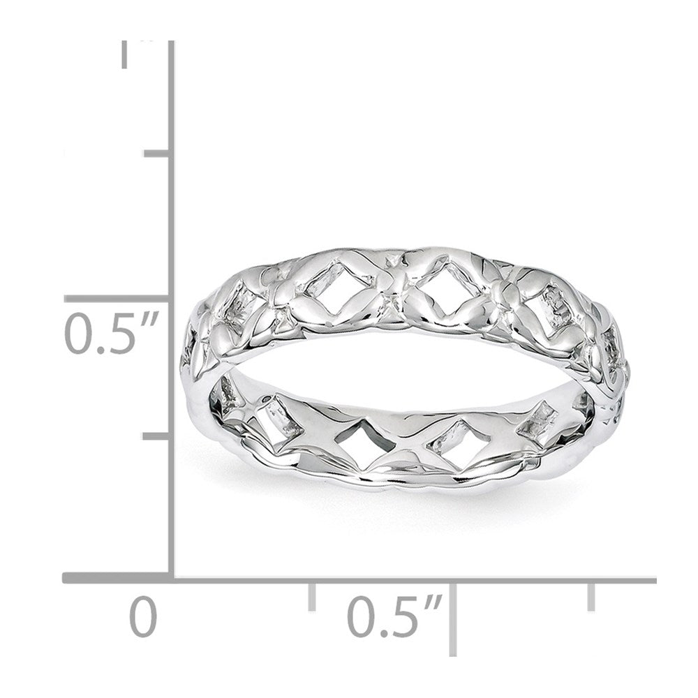 Sterlingsilber Stapelbar Expressions Carved Ring (size 5 Nur)
