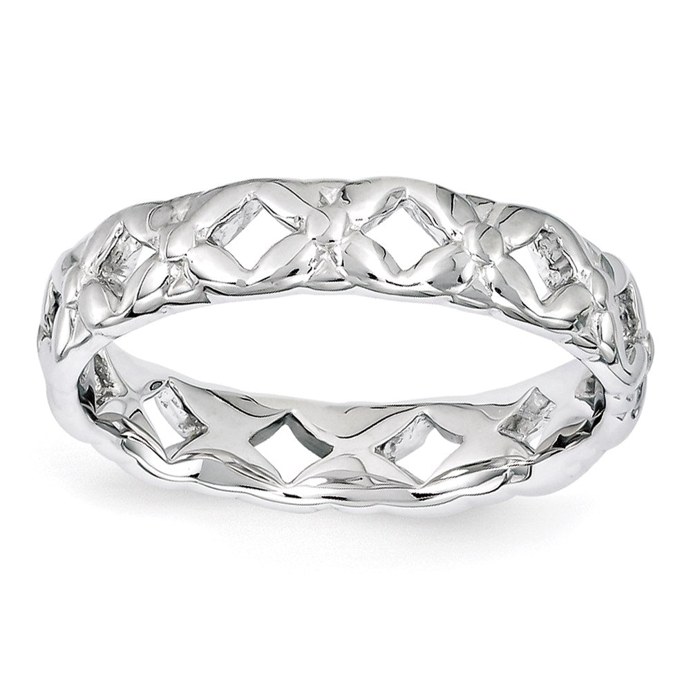 Sterlingsilber Stapelbar Expressions Carved Ring (size 5 Nur)