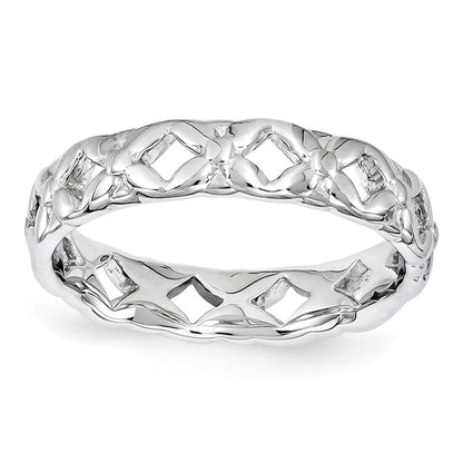 Sterlingsilber Stapelbar Expressions Carved Ring (size 5 Nur)