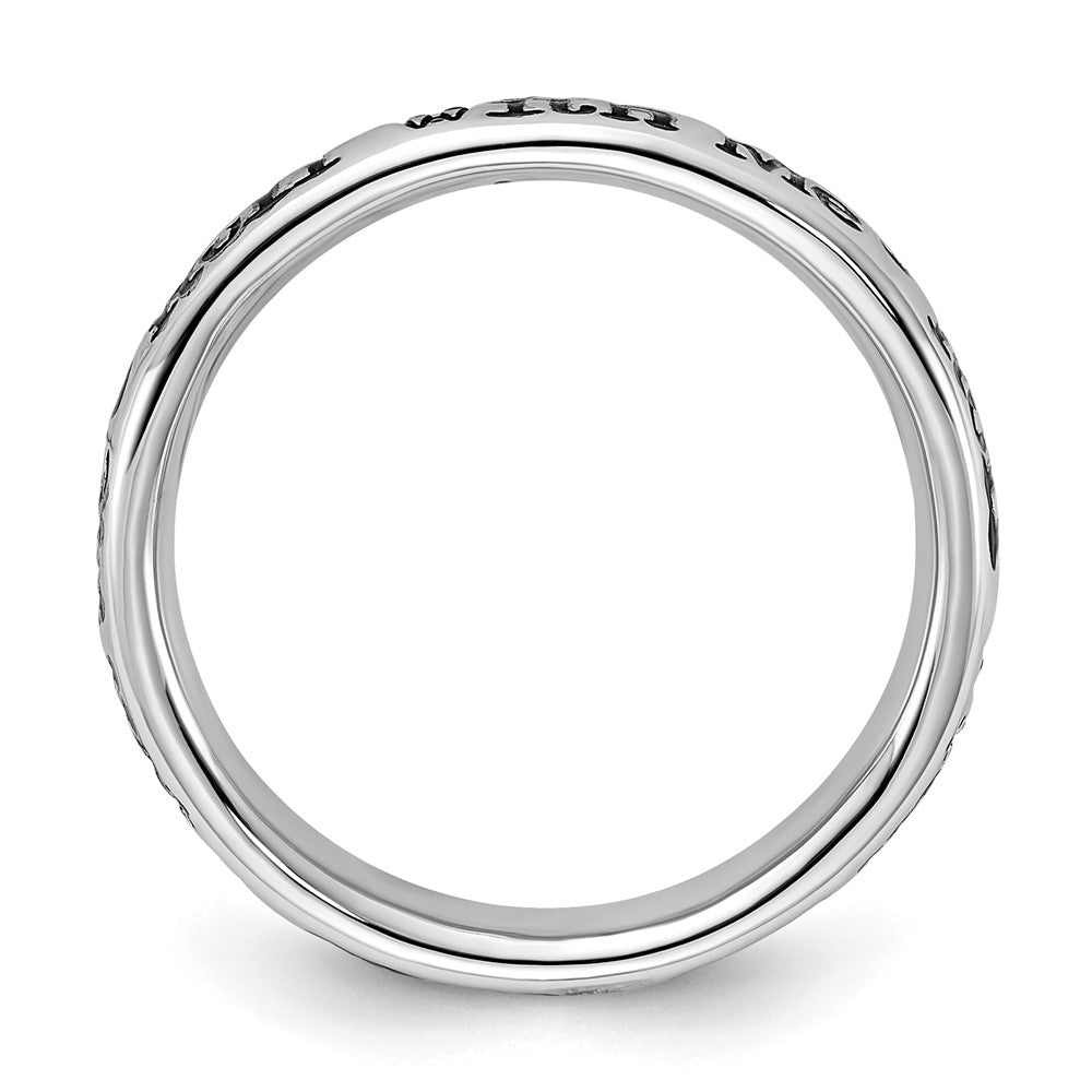 Sterlingsilber Stapelbar Expressions Emailliert Lyric Roll mit Me Ring