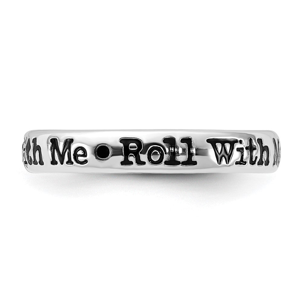 Sterlingsilber Stapelbar Expressions Emailliert Lyric Roll mit Me Ring