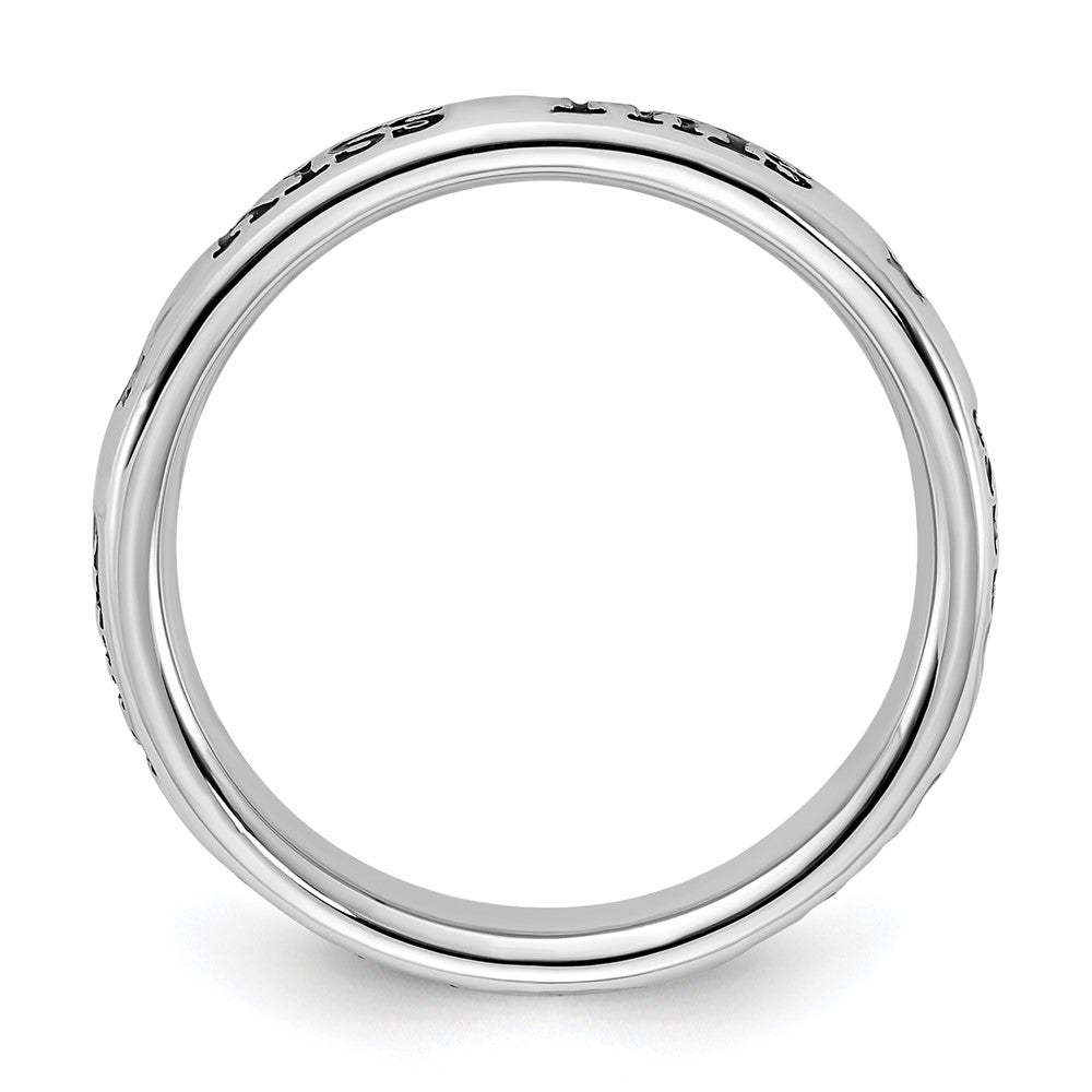 Sterlingsilber Stapelbar Expressions Emailliert Lyric Kiss This Ring