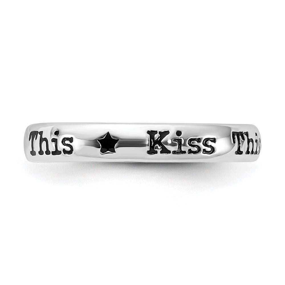 Sterlingsilber Stapelbar Expressions Emailliert Lyric Kiss This Ring