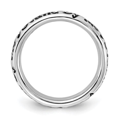 Sterlingsilber Stapelbar Expressions Emailliert Lyric Stand By Me Ring