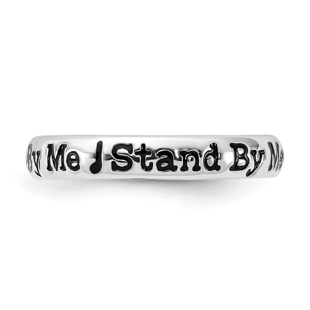 Sterlingsilber Stapelbar Expressions Emailliert Lyric Stand By Me Ring