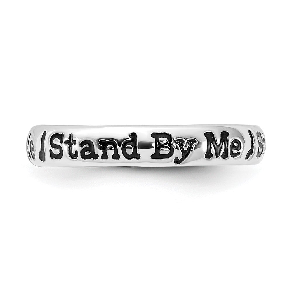 Sterlingsilber Stapelbar Expressions Emailliert Lyric Stand By Me Ring