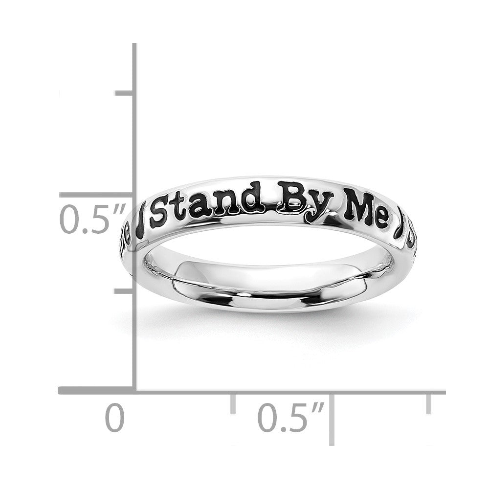 Sterlingsilber Stapelbar Expressions Emailliert Lyric Stand By Me Ring