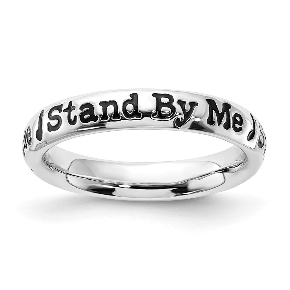 Sterlingsilber Stapelbar Expressions Emailliert Lyric Stand By Me Ring