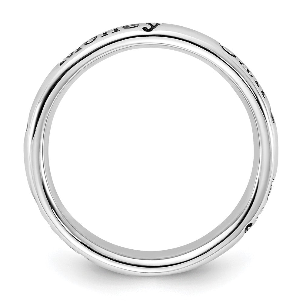 Sterlingsilber Stapelbar Expressions Emailliert Lyric Geld Can't Buy Me Liebe Ring