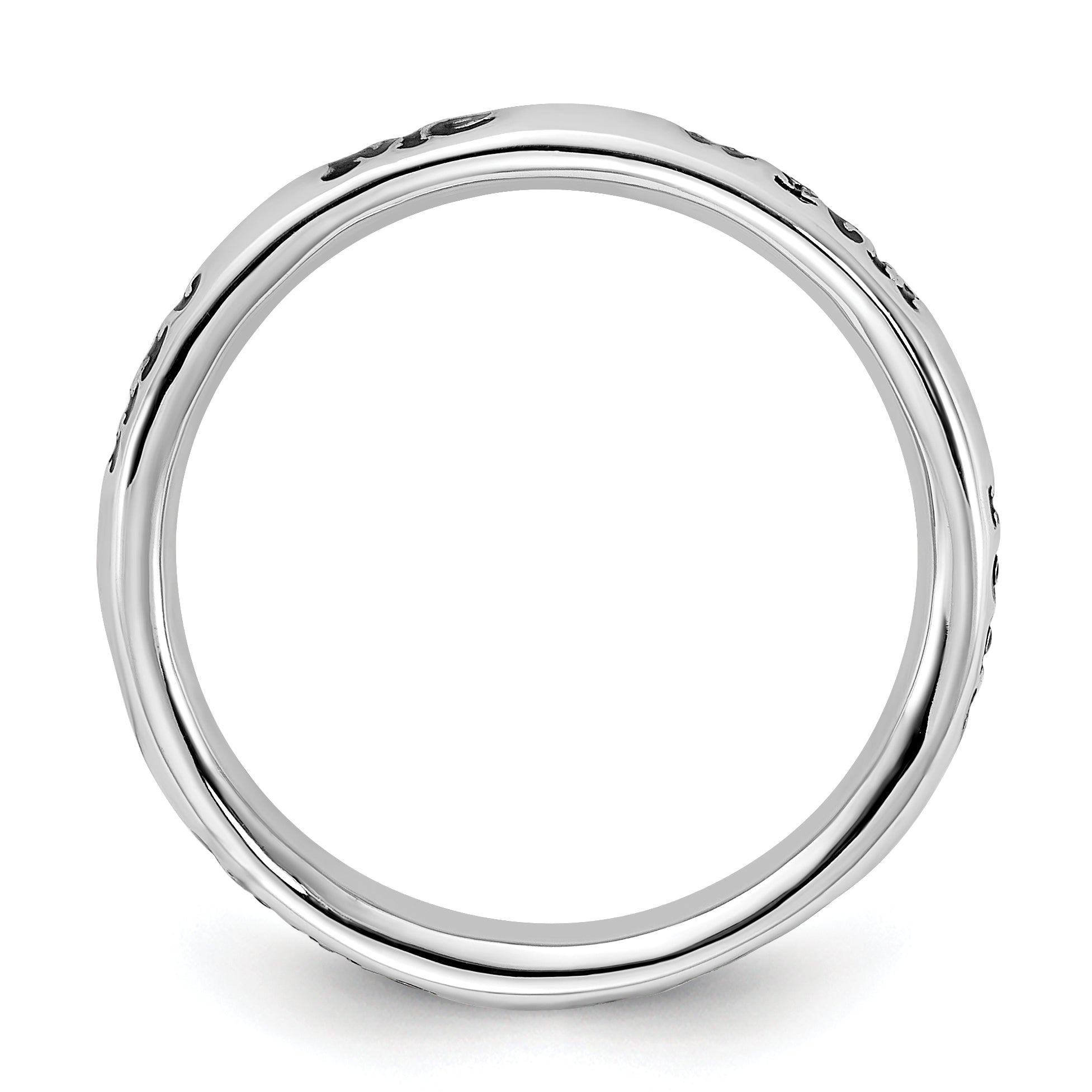 Sterlingsilber Stapelbar Expressions Emailliert Lyric Hit Me mit Your Beste Shot Ring