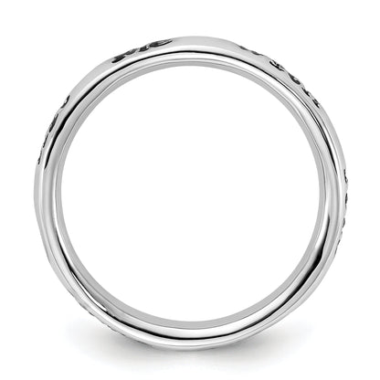 Sterlingsilber Stapelbar Expressions Emailliert Lyric Hit Me mit Your Beste Shot Ring