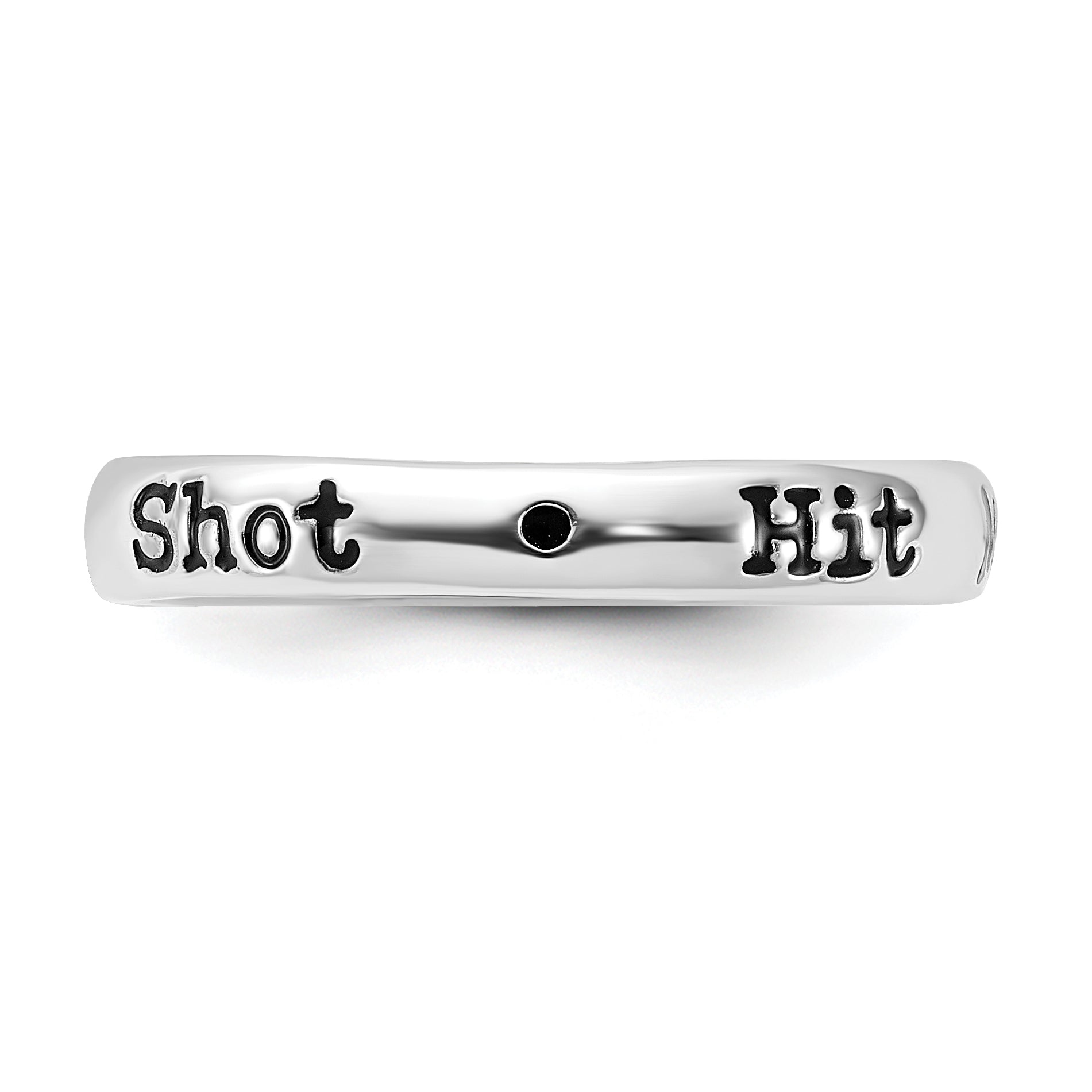 Sterlingsilber Stapelbar Expressions Emailliert Lyric Hit Me mit Your Beste Shot Ring