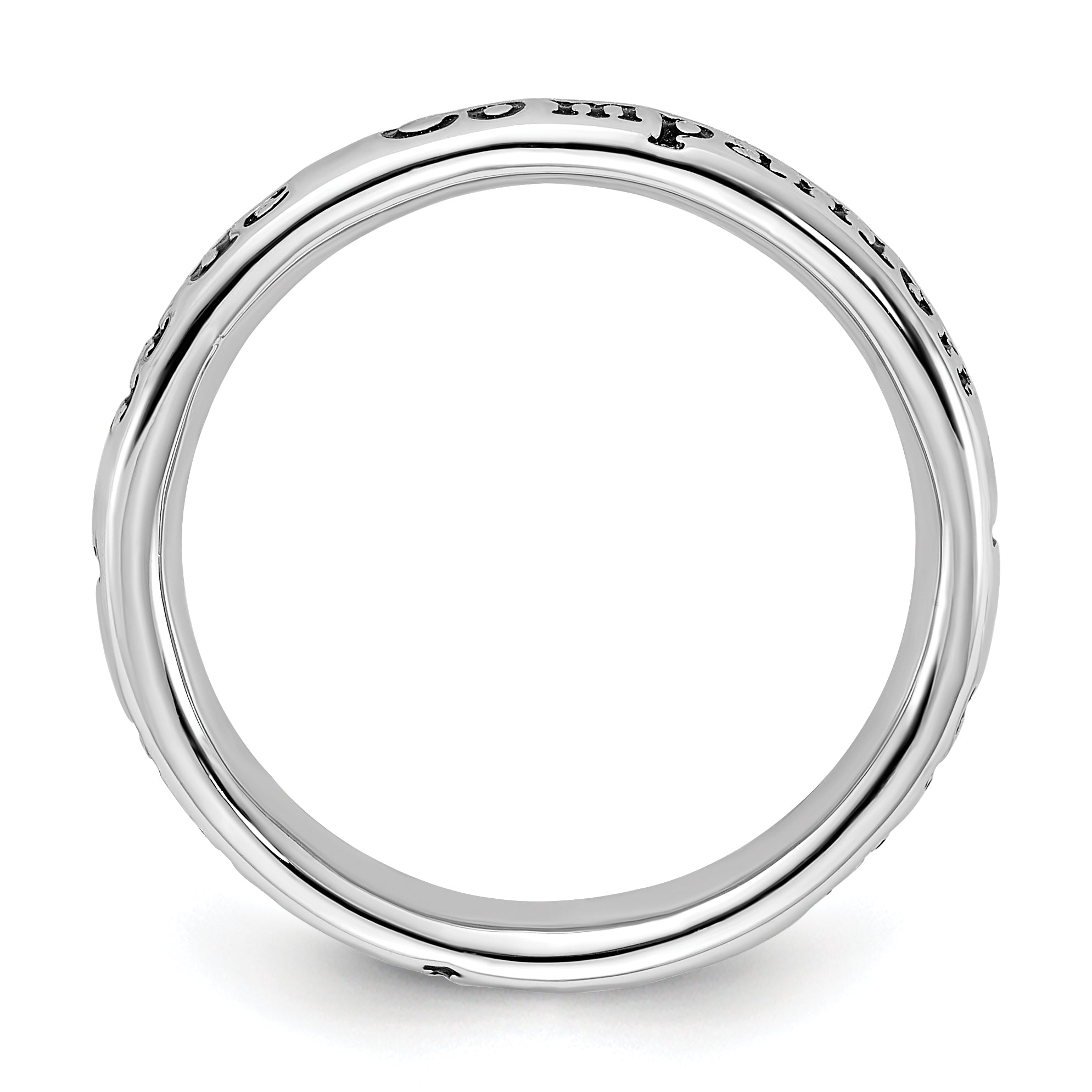 Sterlingsilber Stapelbar Expressions Emailliert Lyric True Companion Ring