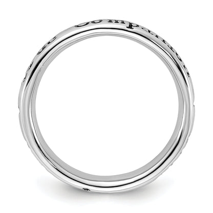 Sterlingsilber Stapelbar Expressions Emailliert Lyric True Companion Ring