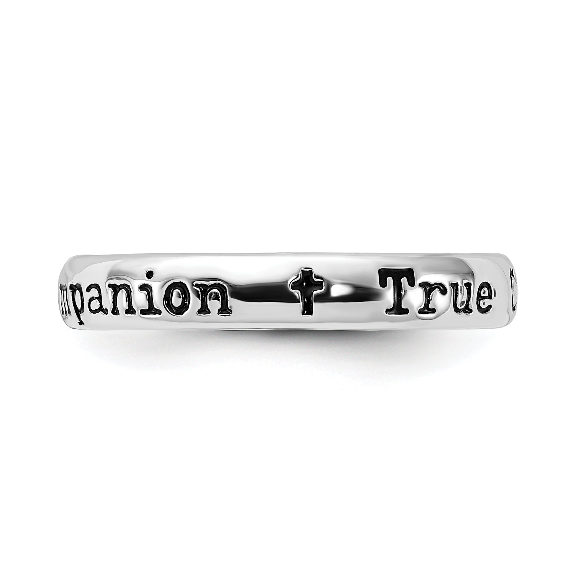 Sterlingsilber Stapelbar Expressions Emailliert Lyric True Companion Ring