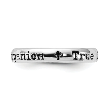 Sterlingsilber Stapelbar Expressions Emailliert Lyric True Companion Ring