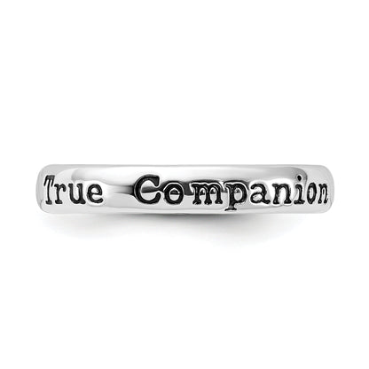 Sterlingsilber Stapelbar Expressions Emailliert Lyric True Companion Ring