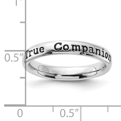 Sterlingsilber Stapelbar Expressions Emailliert Lyric True Companion Ring