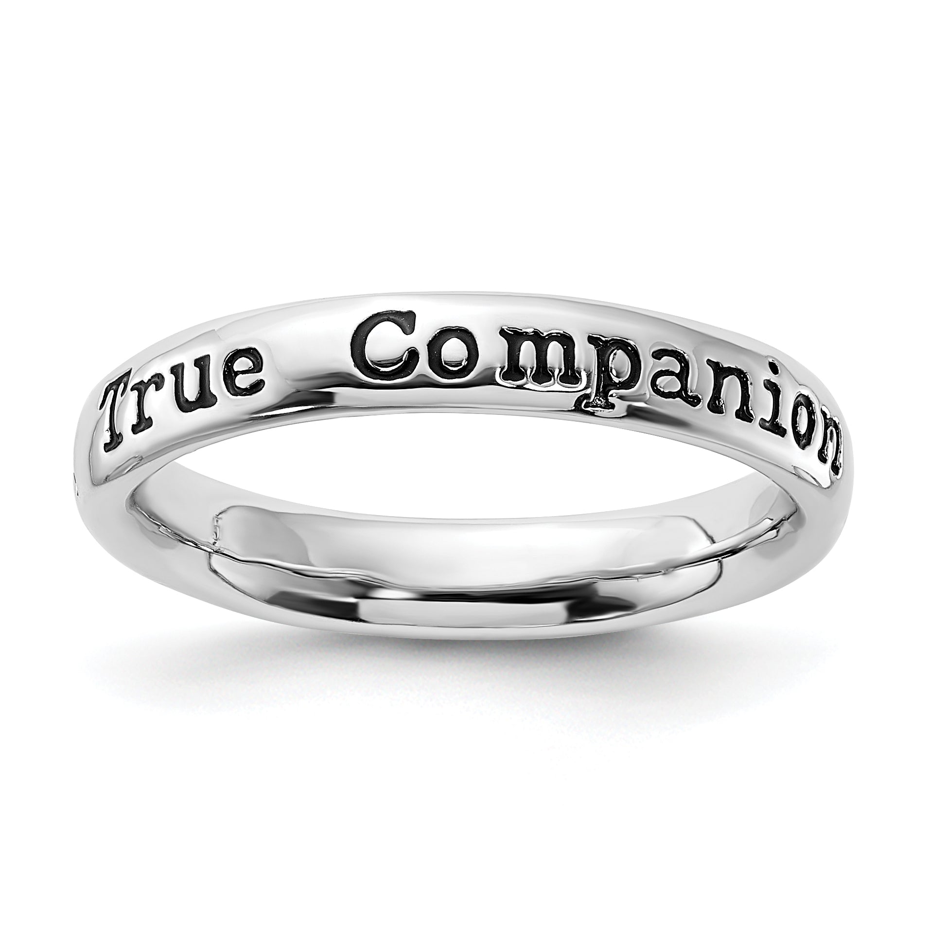Sterlingsilber Stapelbar Expressions Emailliert Lyric True Companion Ring