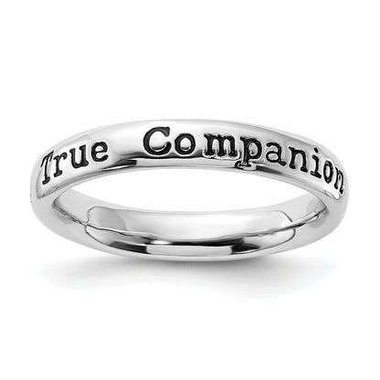 Sterlingsilber Stapelbar Expressions Emailliert Lyric True Companion Ring