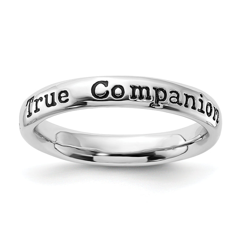 Sterlingsilber Stapelbar Expressions Emailliert Lyric True Companion Ring