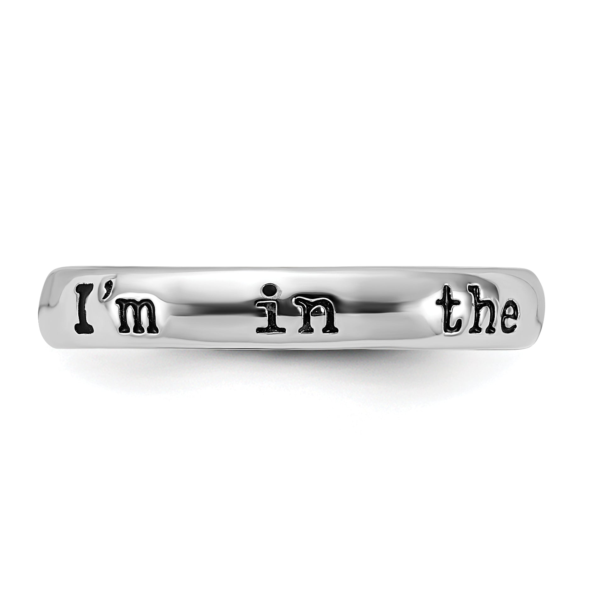 Sterlingsilber Stapelbar Expressions Emailliert Lyric I'm in The Mood For Liebe Ring
