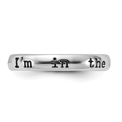 Sterlingsilber Stapelbar Expressions Emailliert Lyric I'm in The Mood For Liebe Ring