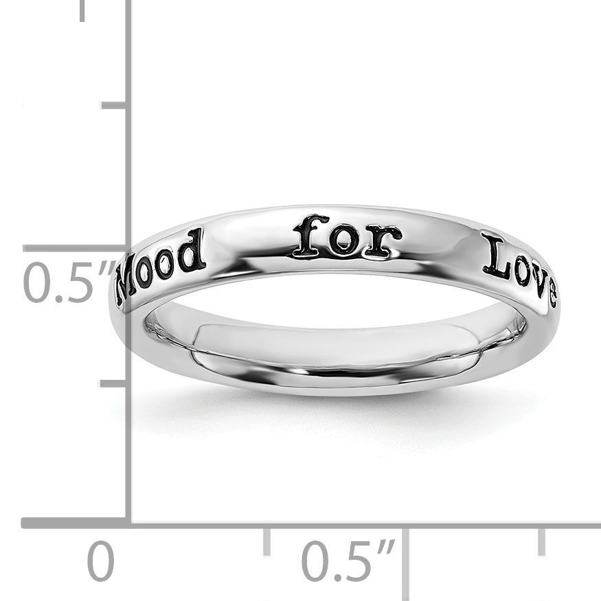 Sterlingsilber Stapelbar Expressions Emailliert Lyric I'm in The Mood For Liebe Ring
