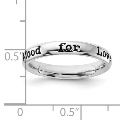 Sterlingsilber Stapelbar Expressions Emailliert Lyric I'm in The Mood For Liebe Ring