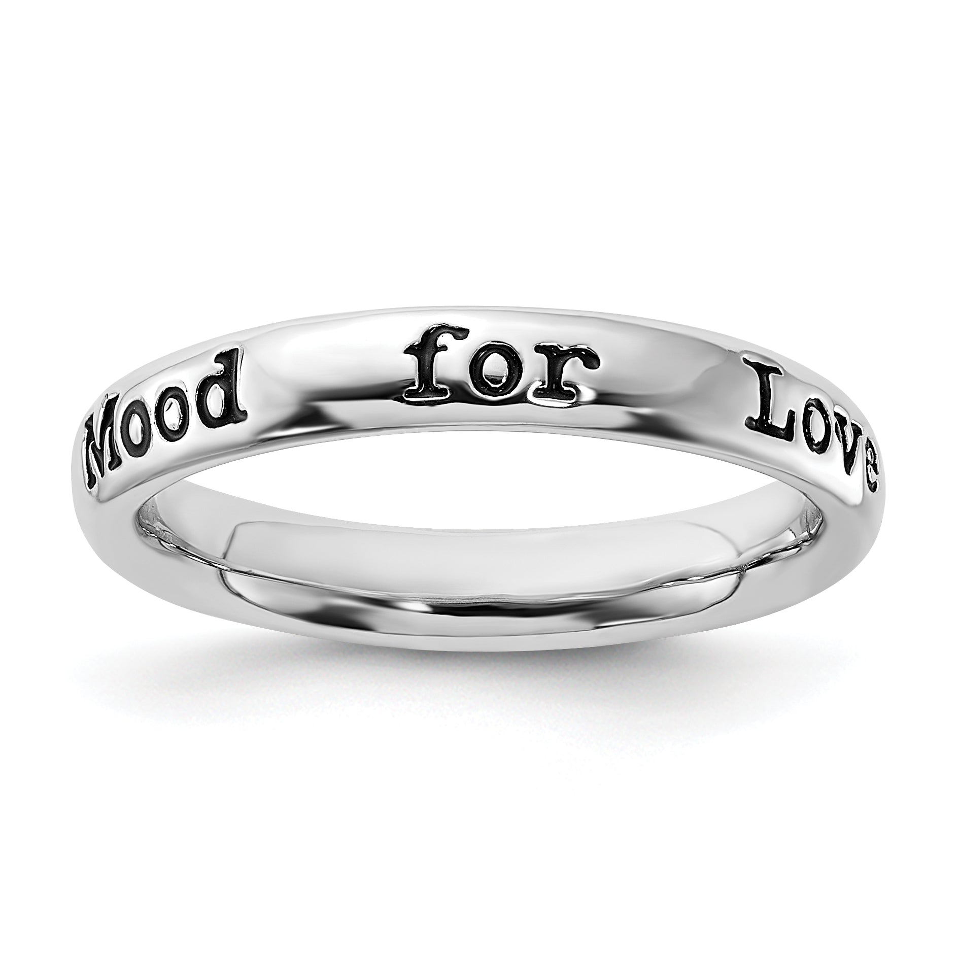 Sterlingsilber Stapelbar Expressions Emailliert Lyric I'm in The Mood For Liebe Ring