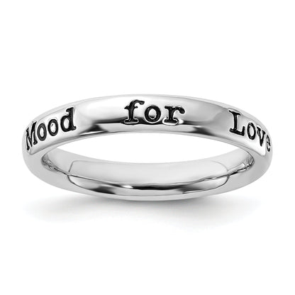 Sterlingsilber Stapelbar Expressions Emailliert Lyric I'm in The Mood For Liebe Ring