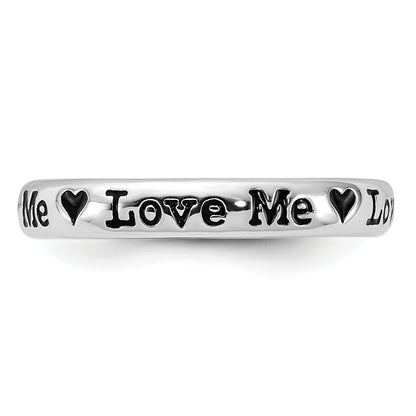 Sterlingsilber Stapelbar Expressions Emailliert Lyric Liebe Me Ring