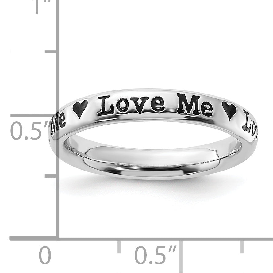 Sterlingsilber Stapelbar Expressions Emailliert Lyric Liebe Me Ring
