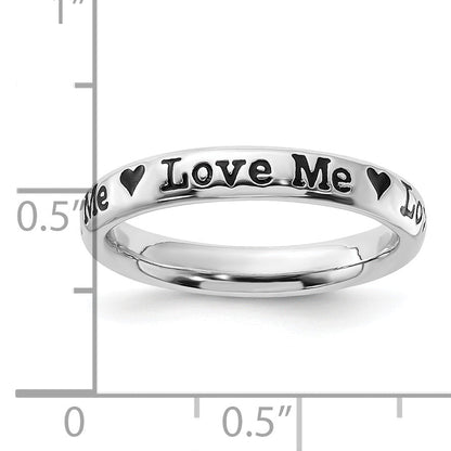 Sterlingsilber Stapelbar Expressions Emailliert Lyric Liebe Me Ring