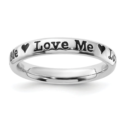 Sterlingsilber Stapelbar Expressions Emailliert Lyric Liebe Me Ring