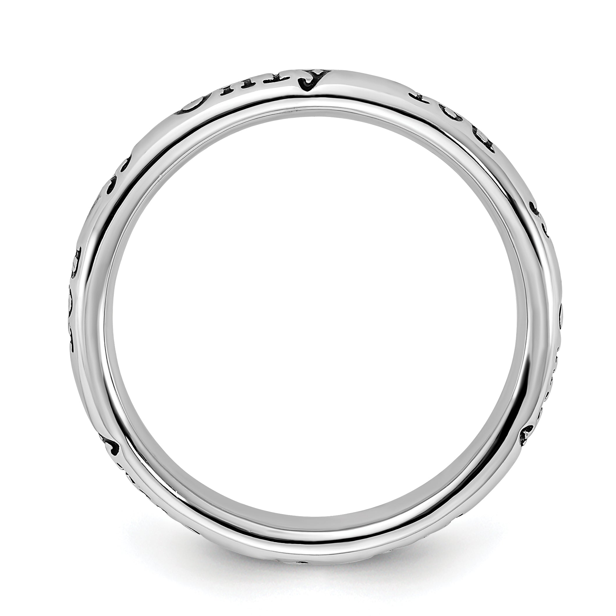 Sterlingsilber Stapelbar Expressions Emailliert Lyric Nur You Ring