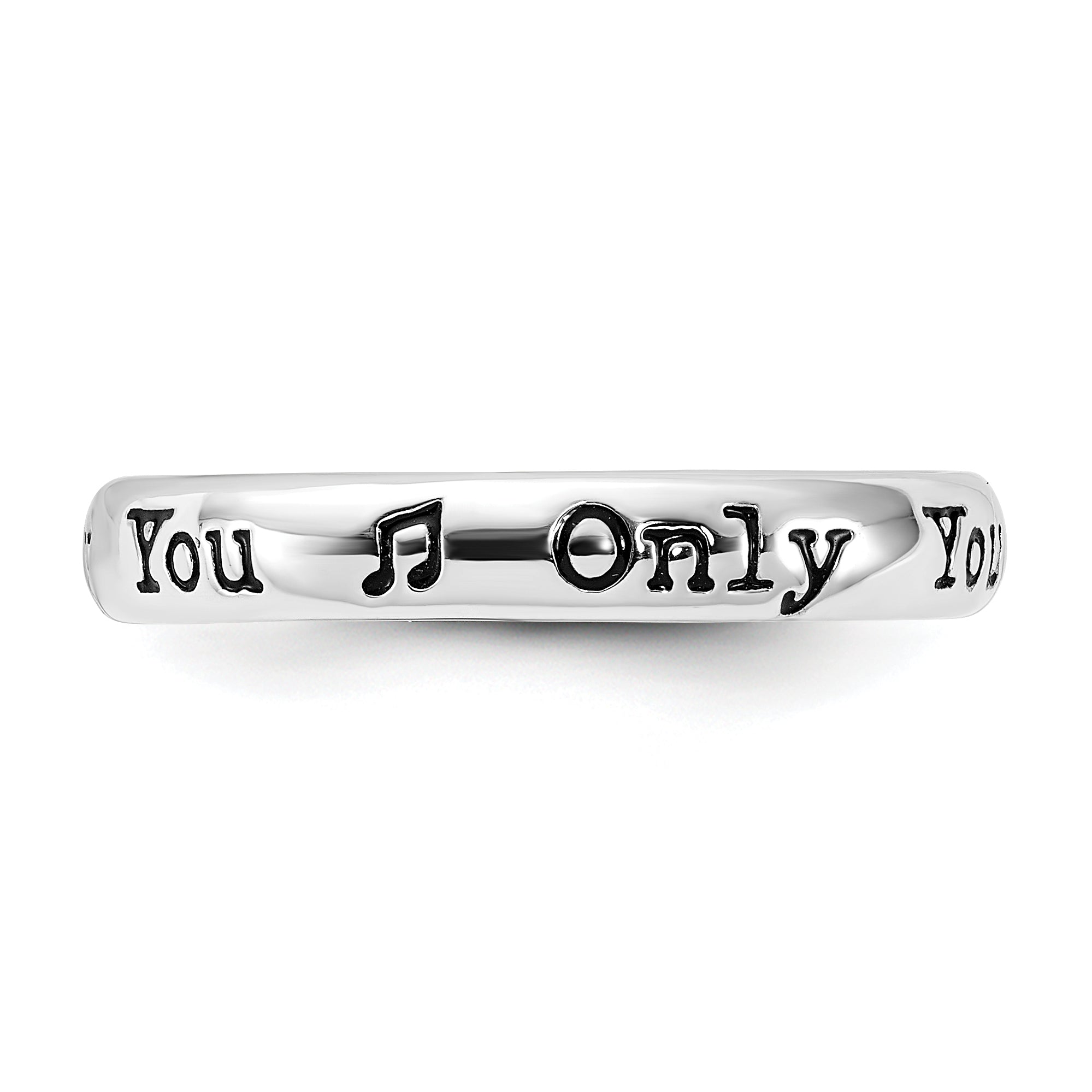 Sterlingsilber Stapelbar Expressions Emailliert Lyric Nur You Ring