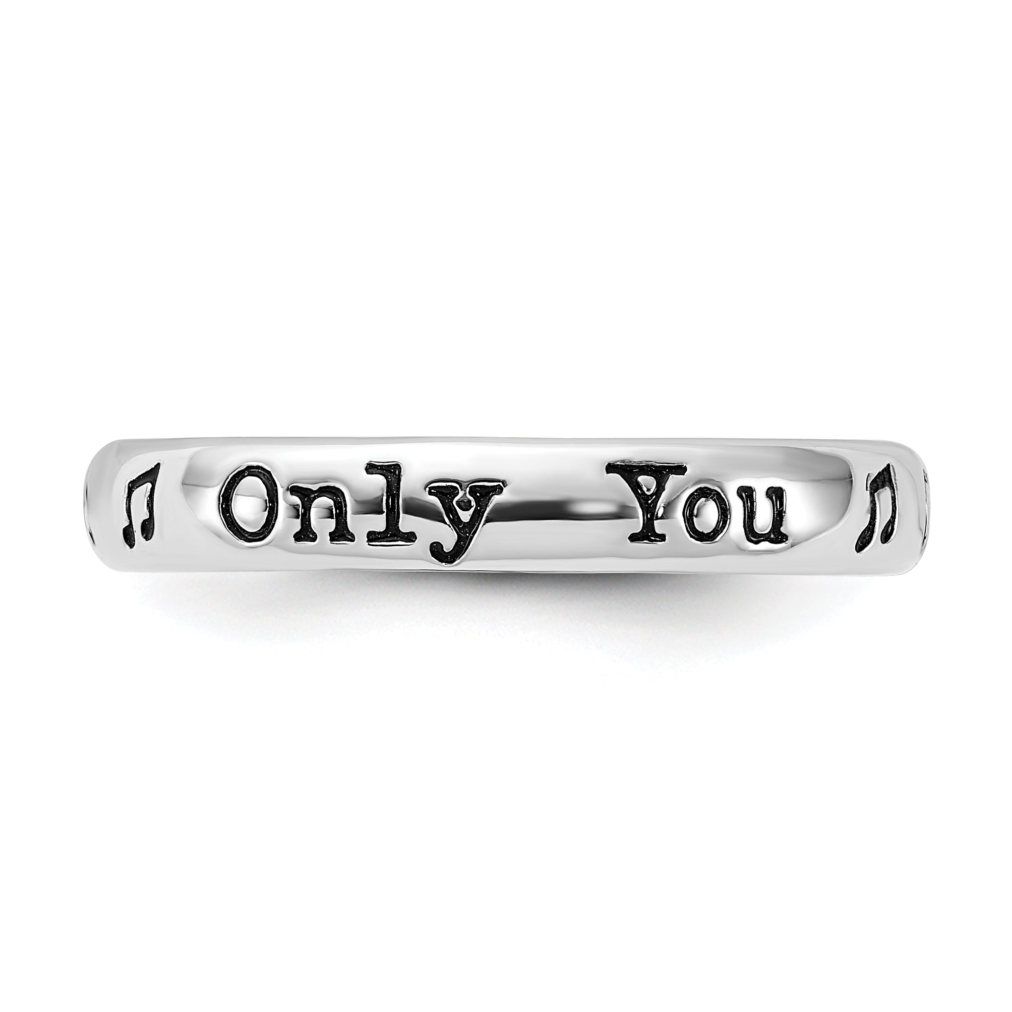 Sterlingsilber Stapelbar Expressions Emailliert Lyric Nur You Ring