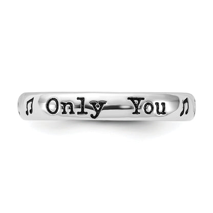 Sterlingsilber Stapelbar Expressions Emailliert Lyric Nur You Ring