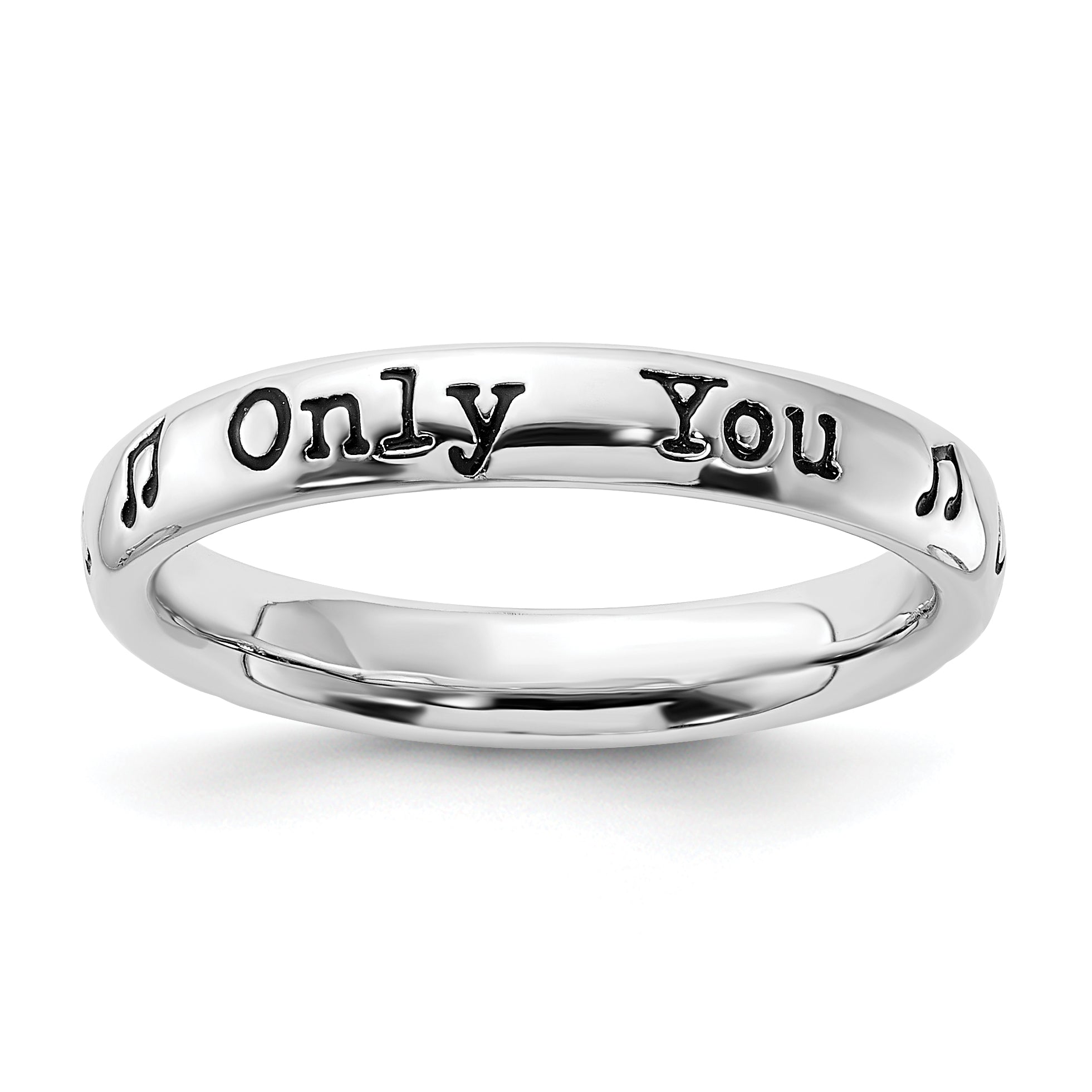 Sterlingsilber Stapelbar Expressions Emailliert Lyric Nur You Ring