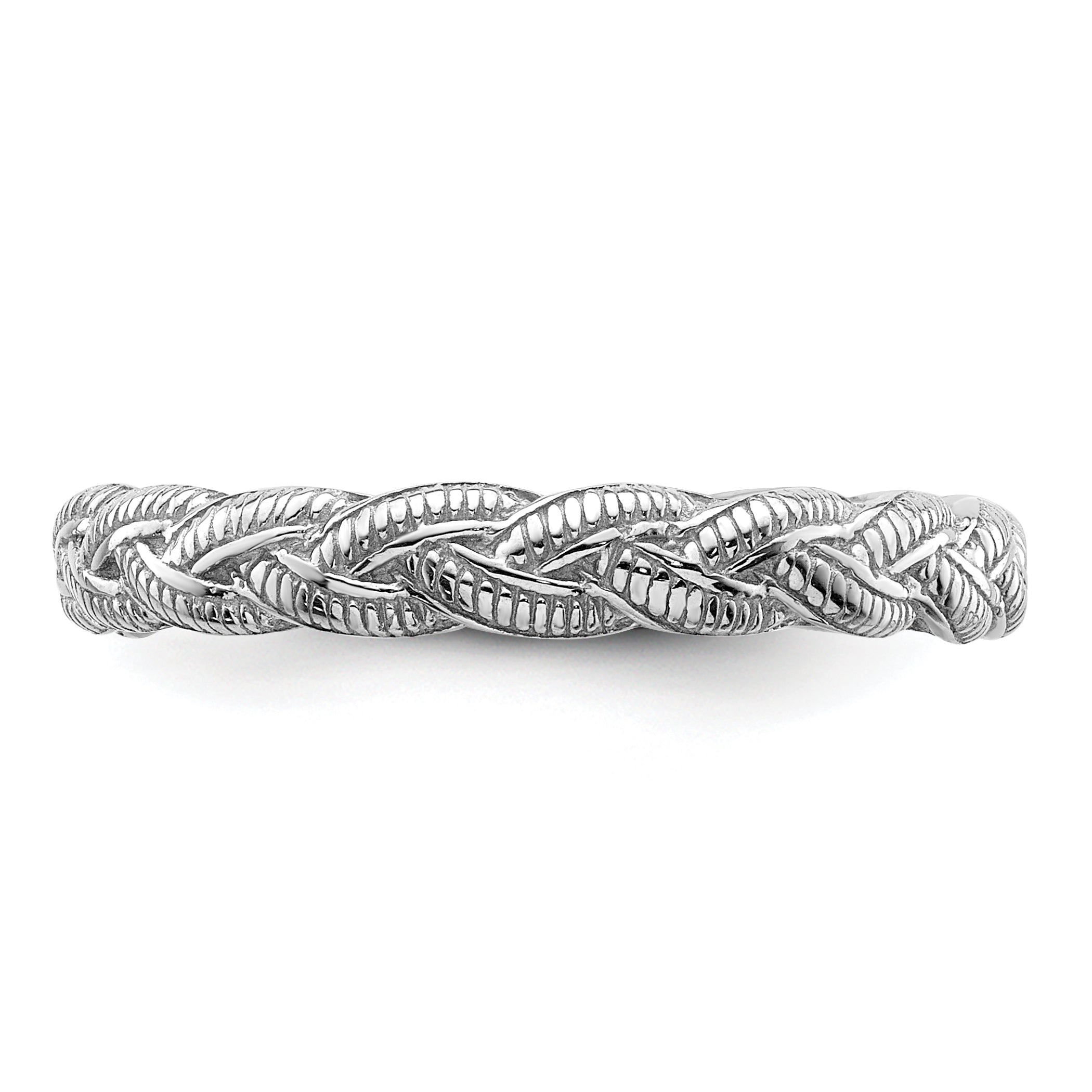 Sterlingsilber Stapelbar Expressions Rhodiniert Gedreht Ring