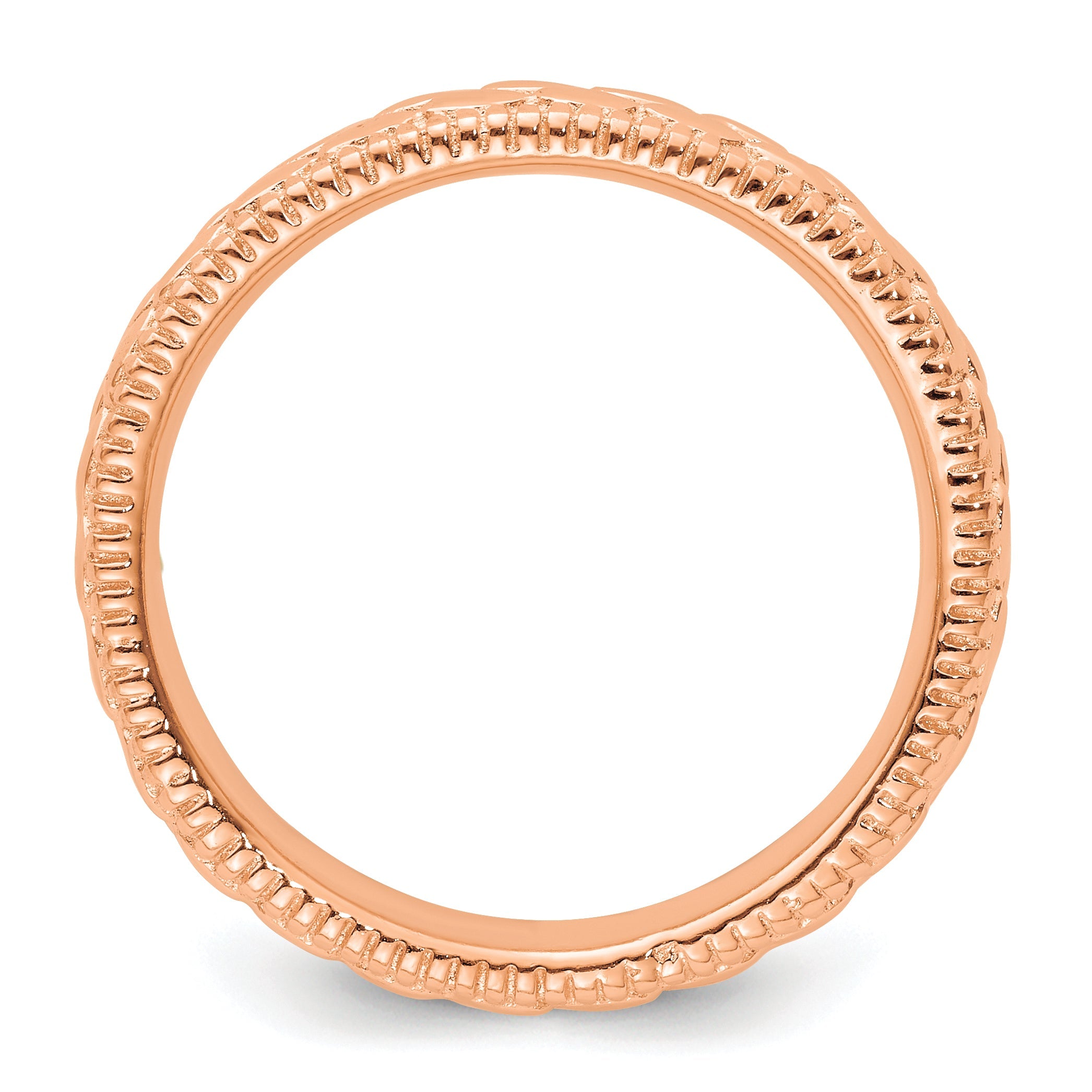 Sterlingsilber Stapelbar Expressions Rose Vergoldet Gemustert Ring