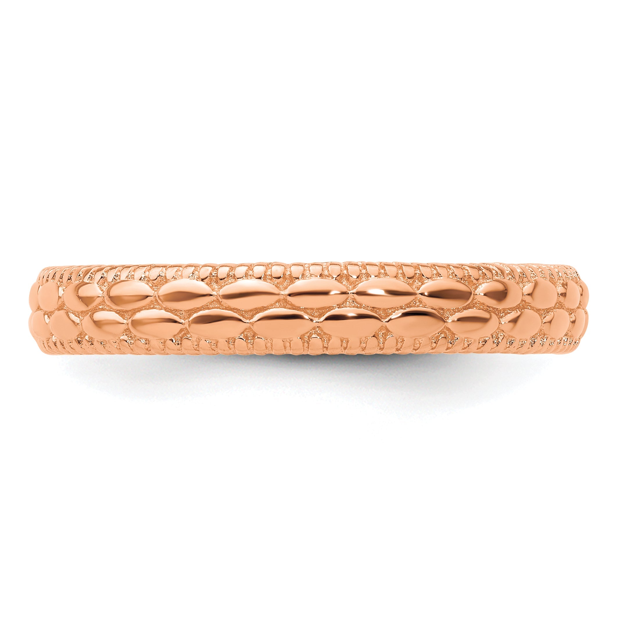 Sterlingsilber Stapelbar Expressions Rose Vergoldet Gemustert Ring